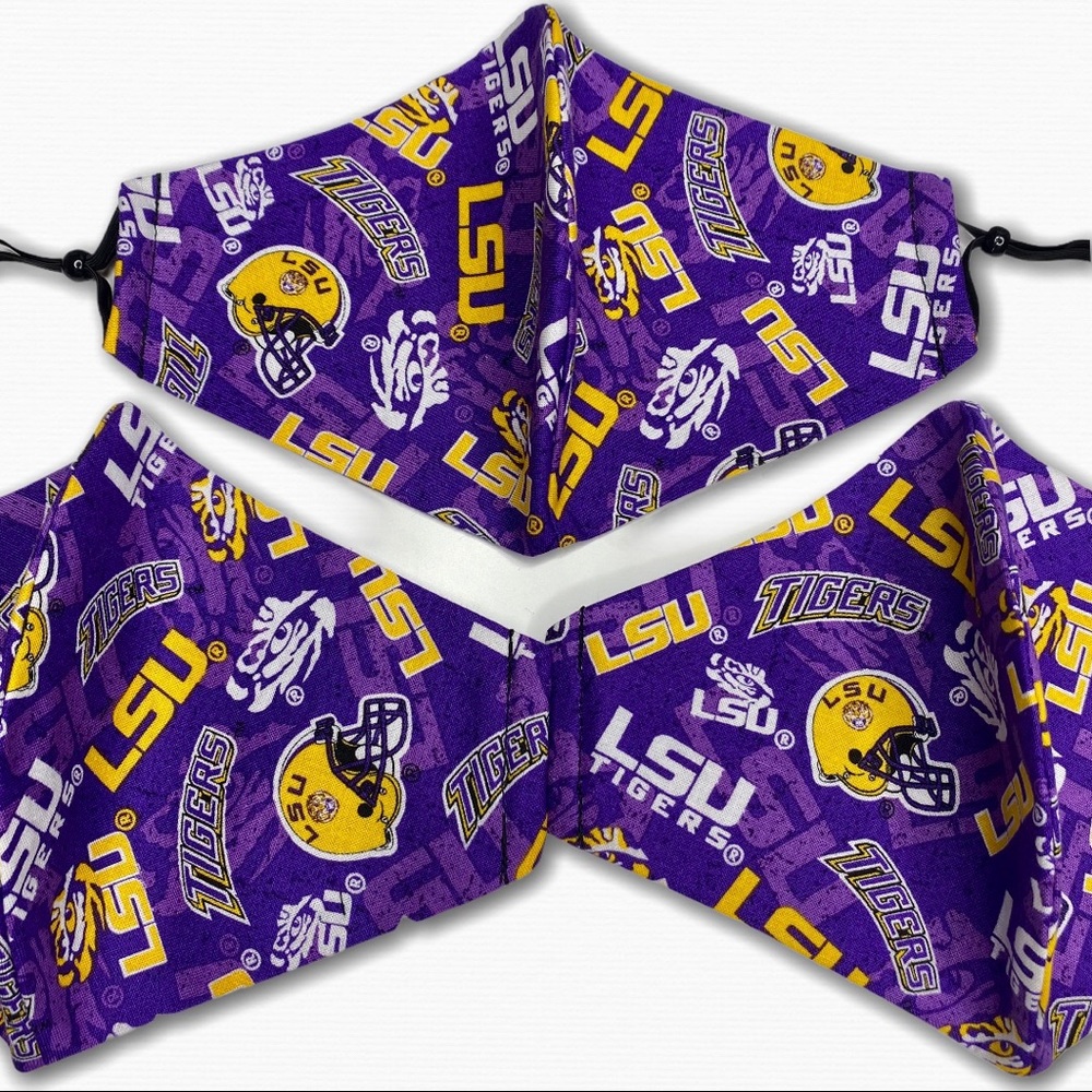LSU Tigers Louisiana Face Mask Adjustable Straps